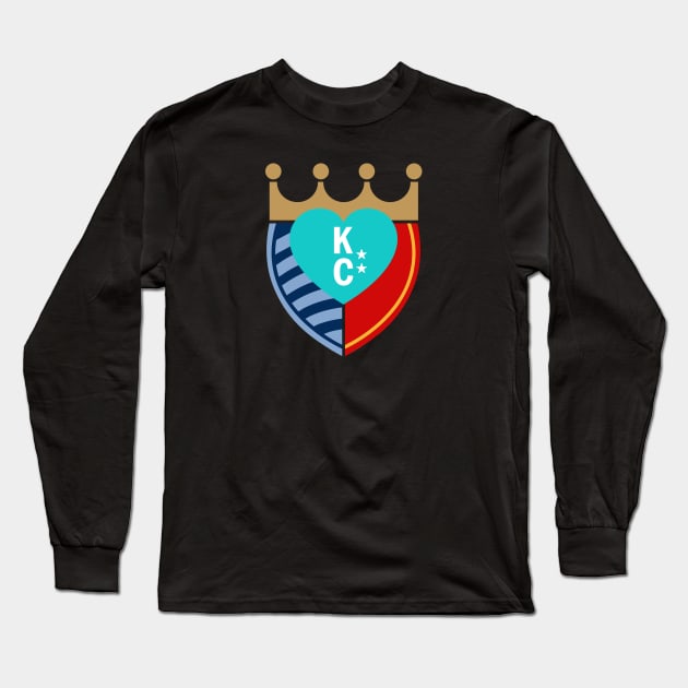 KC Sports Mashup Long Sleeve T-Shirt by Heart KC